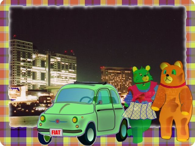 お台場海浜公園でのくまたち